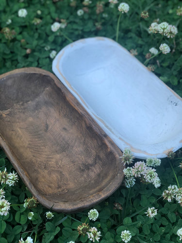 Wood Dough Bowl Candle